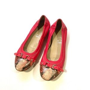 AGL Cap Toe Fuchsia Ballerina Flats